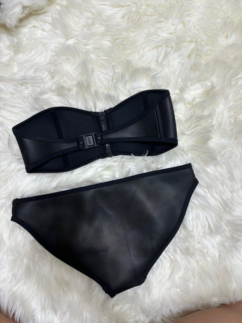 triangl neoprene bandeau bikini set in black (Category: Bikinis & Swimsuits) located in Singapore. Submitted by messyribbonsx (Listing ID 1263774840, Image 2). Description: .