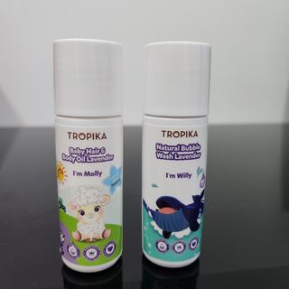 Tropika Baby Hair & Body Oil Lavender 30mL + Natural Bubble Wash Lavender 30mL