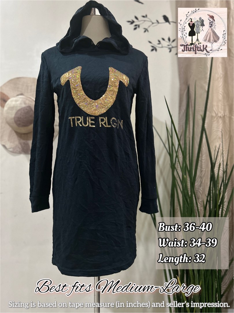True Religion Hoodie Dress Women s Fashion Dresses Sets