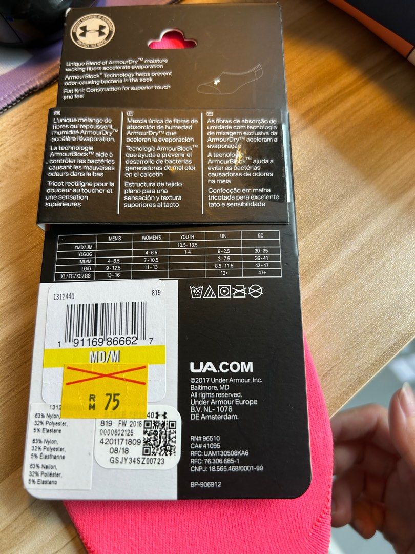 Under armour sales foot size chart