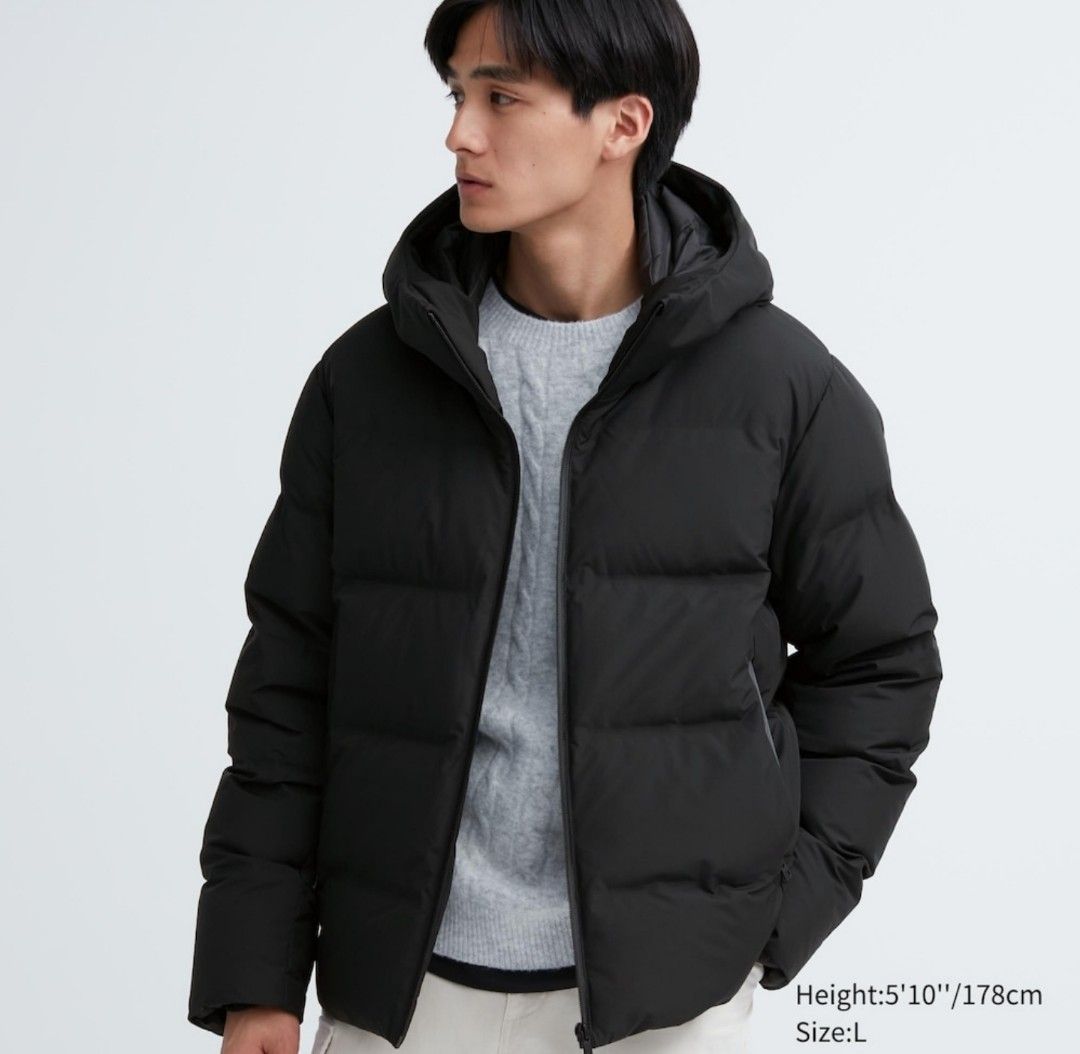 Men ultra light hotsell down seamless hooded parka
