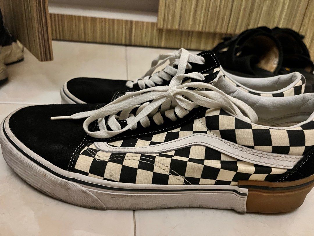 Chequered old skool sale vans