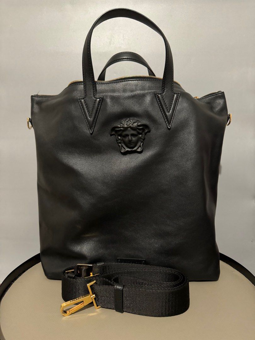 Medusa leather clearance tote bag