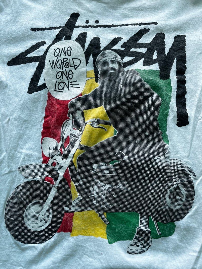 Vintage Stussy x Bob Marley, 男裝, 上身及套裝, T-shirt、恤衫、有領