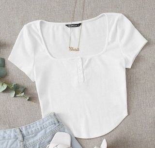 PRELOVED: White Crop Top 🤍