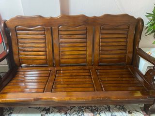 Wooden sofa. Genuine solid wood