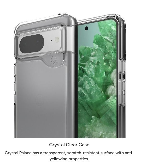 Zagg Crystal Palace & Glass Elite Bundle for Google Pixel 8a- Clear