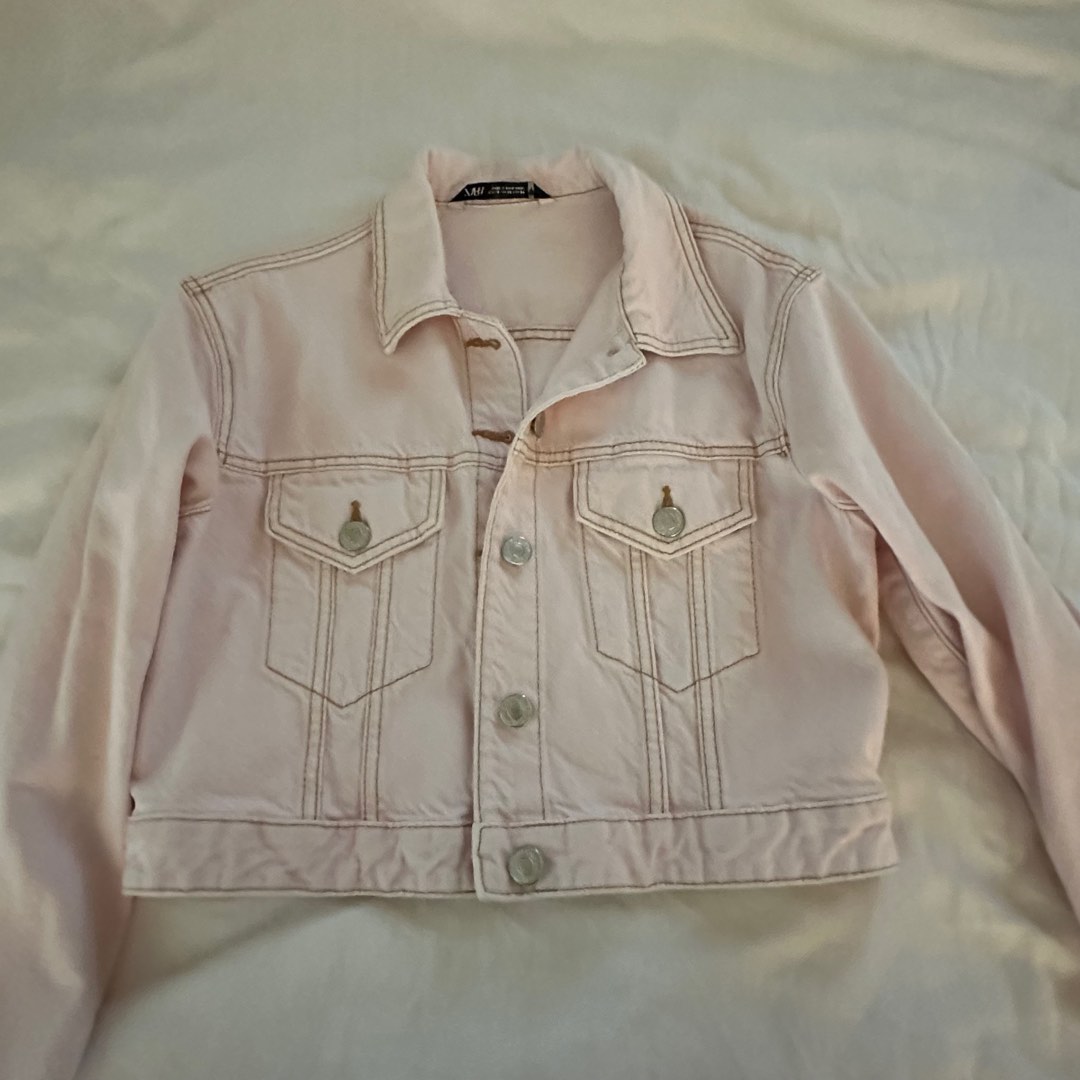 Pale pink sale short jacket
