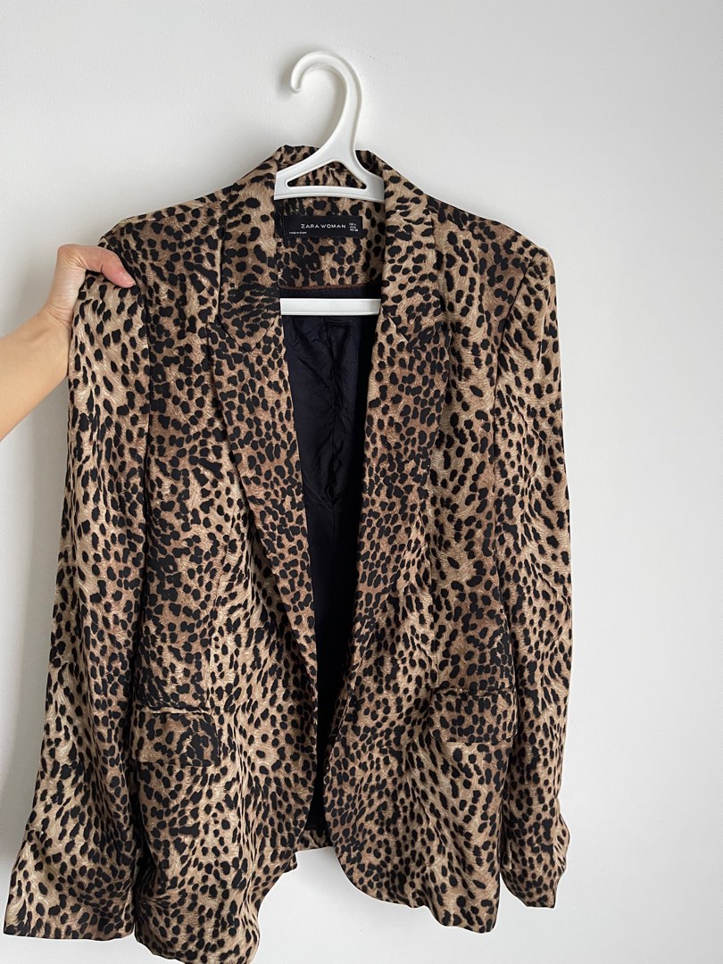 Animal print jacket zara discount
