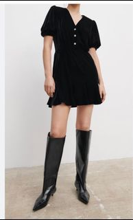 Zara velvet romper dress