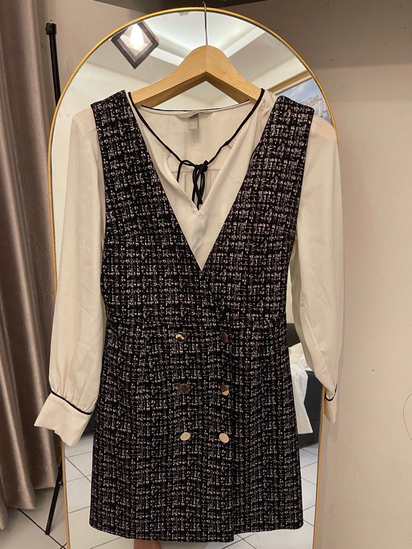 Zara Tweed Vest Dress Zara Dress /Zara Vest Set Not Zara Tweed
