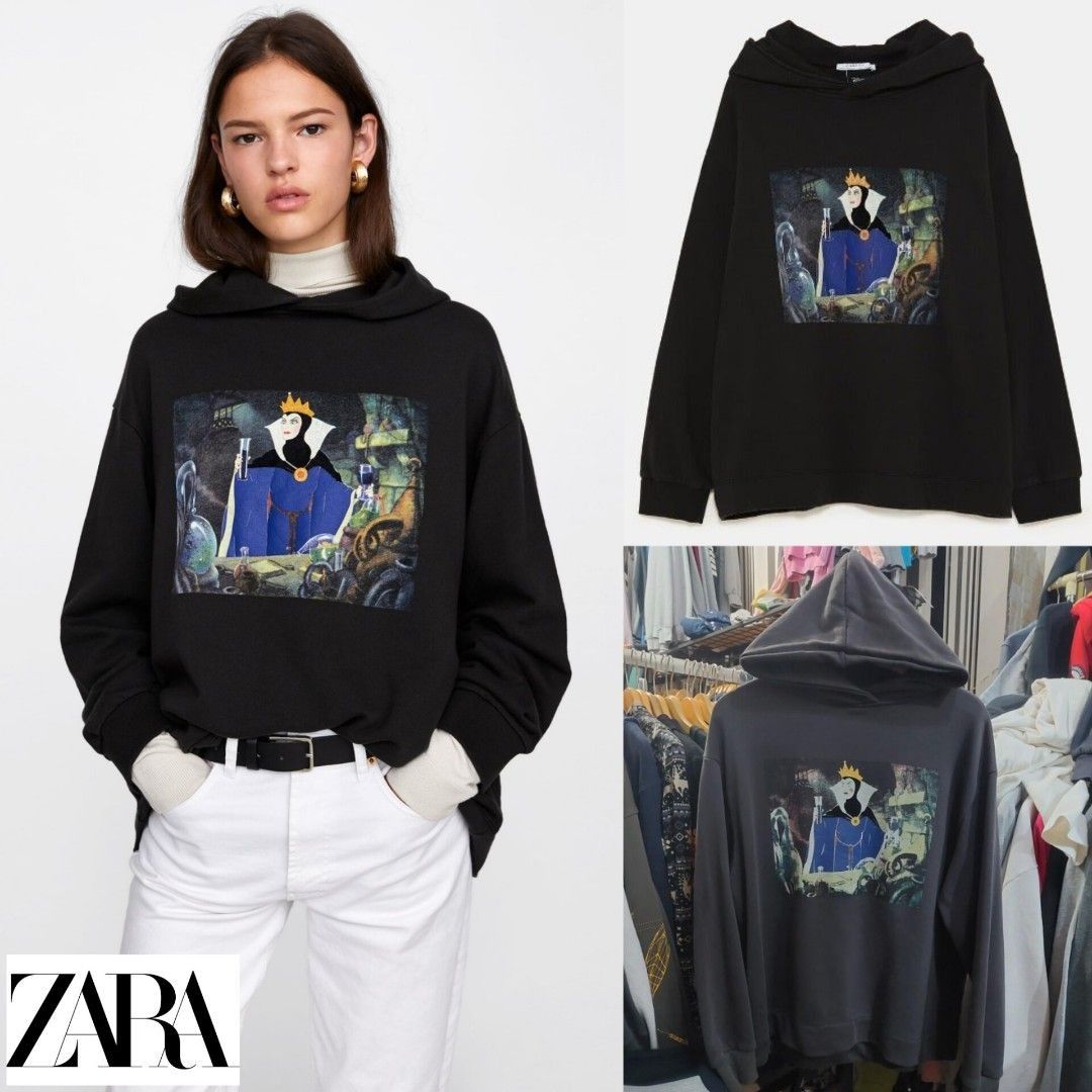 ZARA X DISNEY Hoodie Sweatshirt Snow White Villain Evil Queen