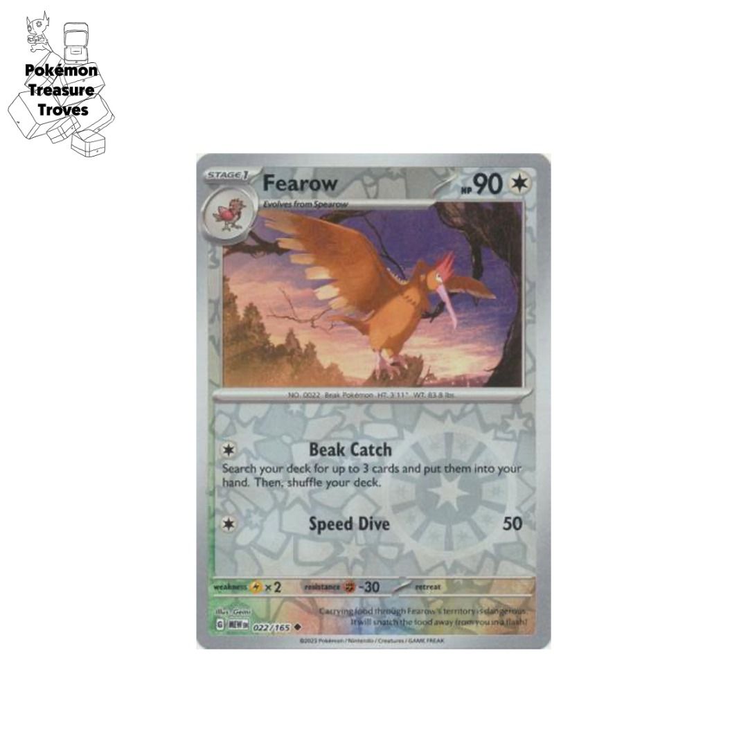 0.50] Pokemon 151 Fearow Reverse Holo Card, Hobbies & Toys, Toys & Games on  Carousell