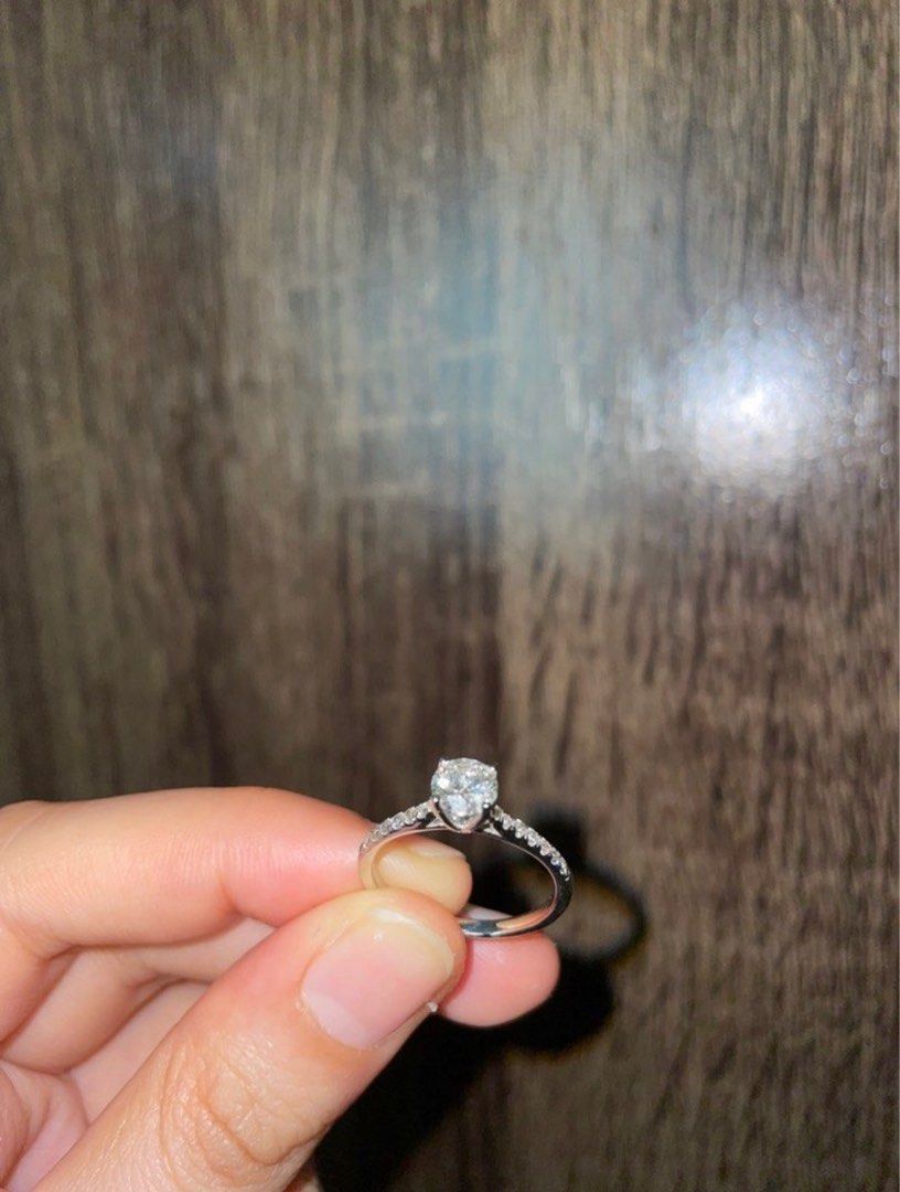 White gold lab shop created diamond ring