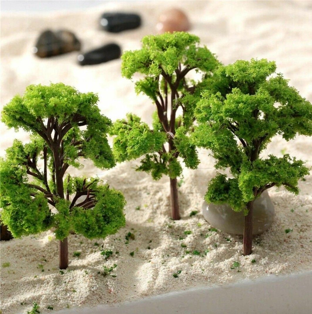 10pcs Scale Model Trees Layout Diorama Wargame Scenery Miniature Tree
