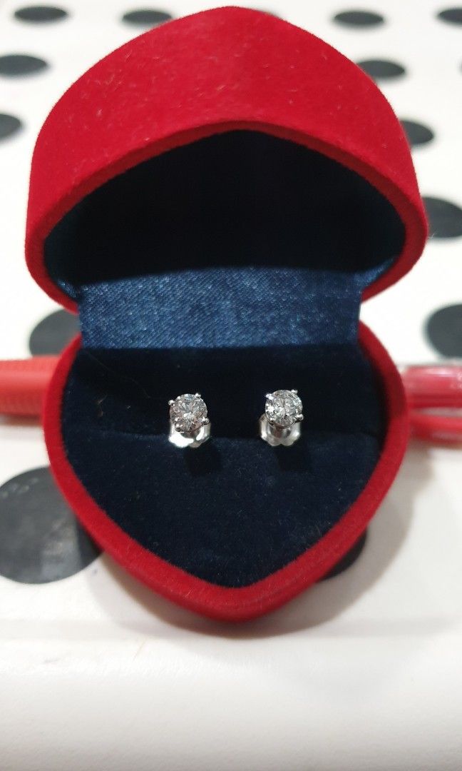 14k 585 write gold Diamond Earring 0.70ct Women s Fashion