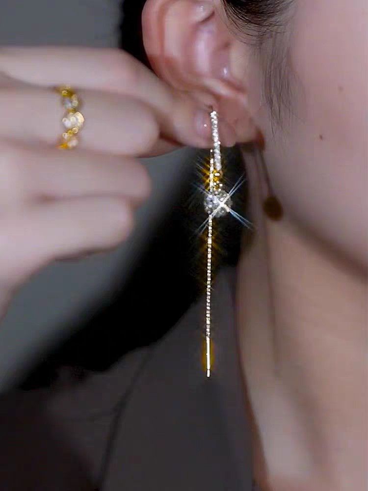18K Gold Diamond Ball Earrings Women s Fashion Jewelry