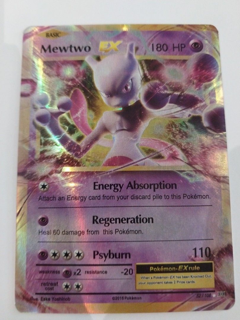 2016 Pokemon Mewtwo EX, Hobbies & Toys, Toys & Games on Carousell
