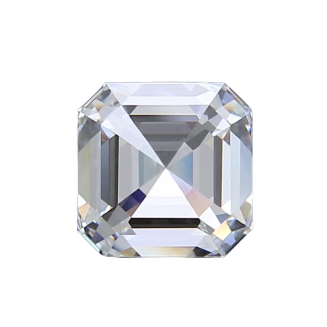 2.06 Carat E VVS2 Square Emerald Cut Natural Diamond Luxury