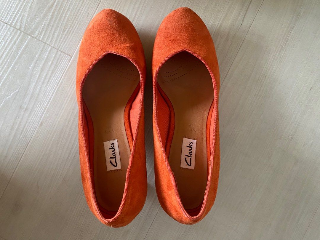 Clarks heels orange 2025