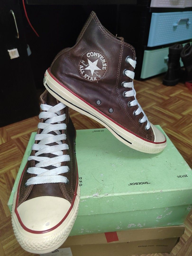 7uk Converse highcut fully leather Men s Fashion Footwear