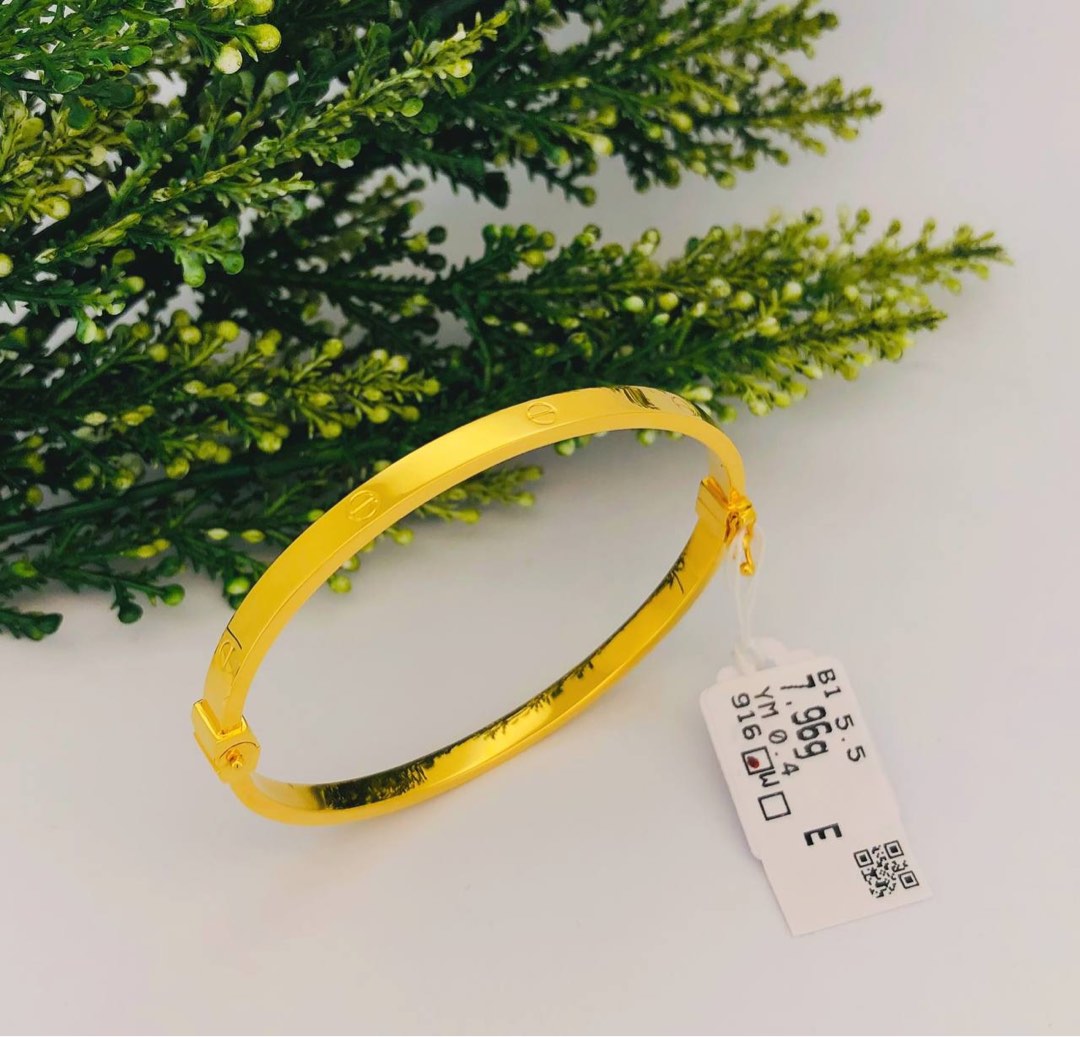 Gold oval bangle hot sale
