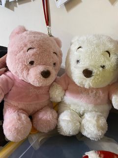 粉色 白色 維尼熊玩偶（不拆售）