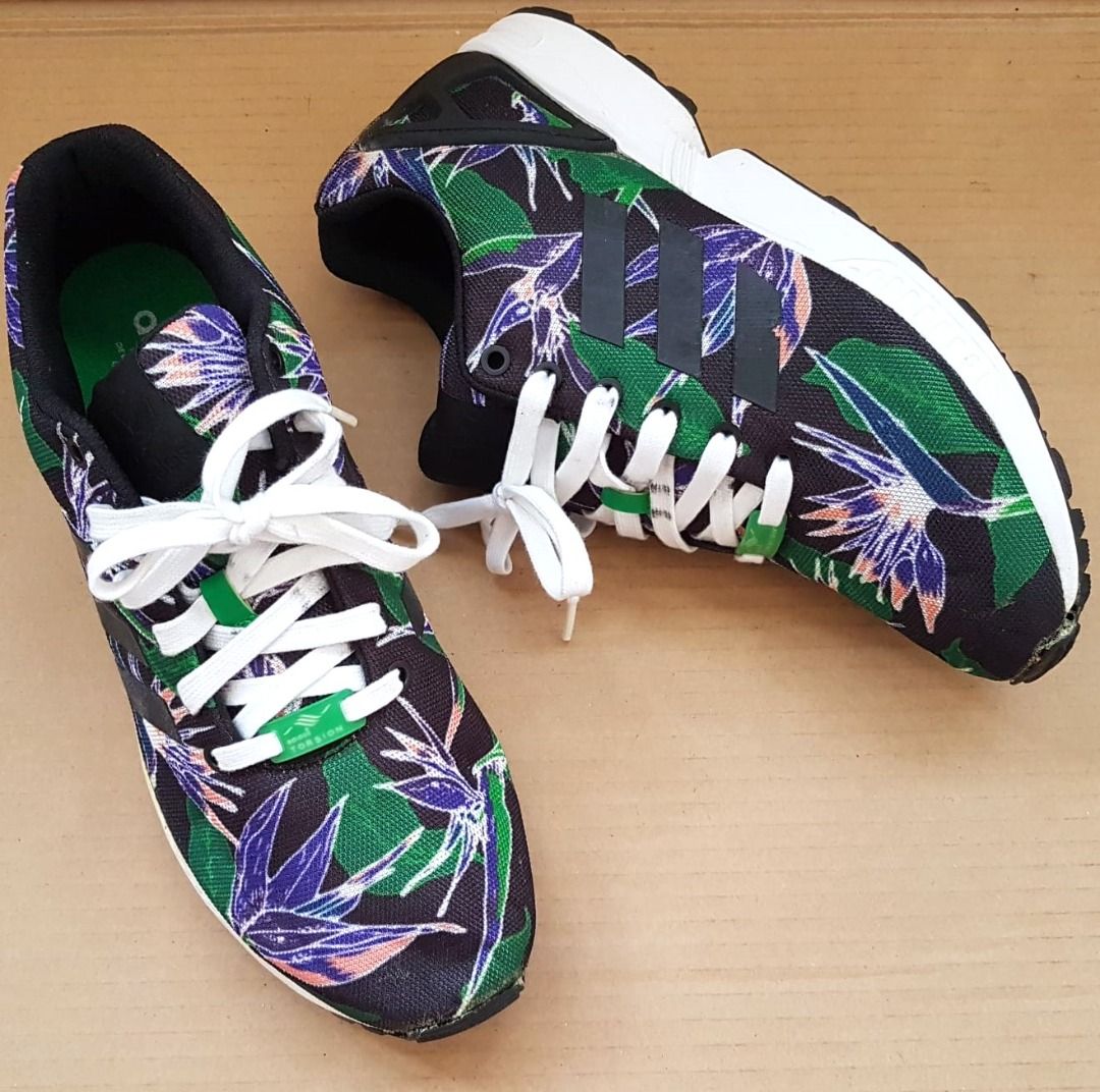 Adidas Designer Sneakers US 10.5 UK 10 EU 44 2 3 Adidas ZX Flux Torsion Hawaiian Black Running Shoes Cult Street Fashion Original Active