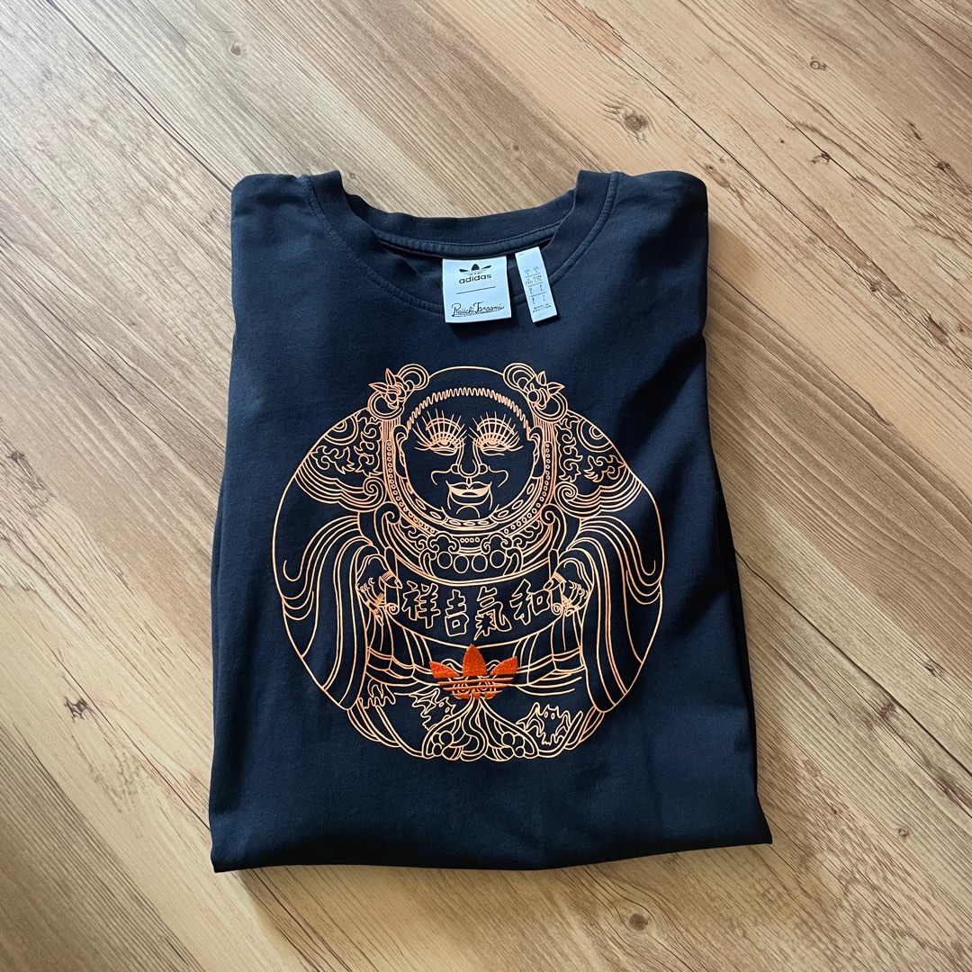 adidas Reichii Taanami Black Tee Size L Men s Fashion Tops Sets Tshirts Polo Shirts on Carousell