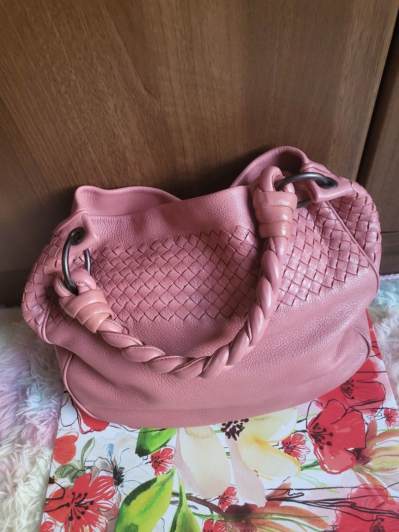 Authentic Bottega Veneta Hobo Bag (Category: Luxury Bags & Wallets) located in Rizal. Submitted by SummerPeaCloset (Listing ID 1264053605, Image 3). Description: Authentic Bottega Veneta Hobo Bag Color Pink in good condition no inclusion - Bag only Dm only if you’re a serious buyer. No chat mates and time wasters, please. (Pass sa kwentuhan) .
