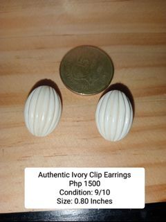 Authentic Ivory Clip Earrings