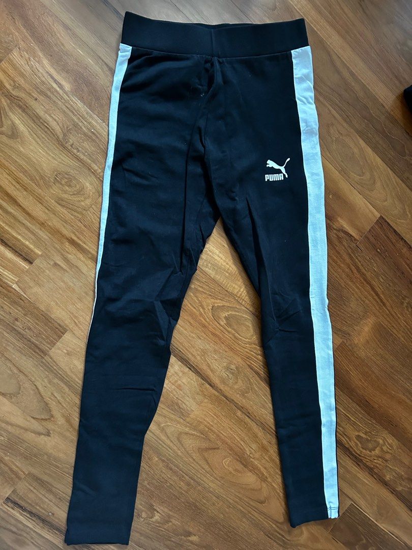 Puma white striped sales pants