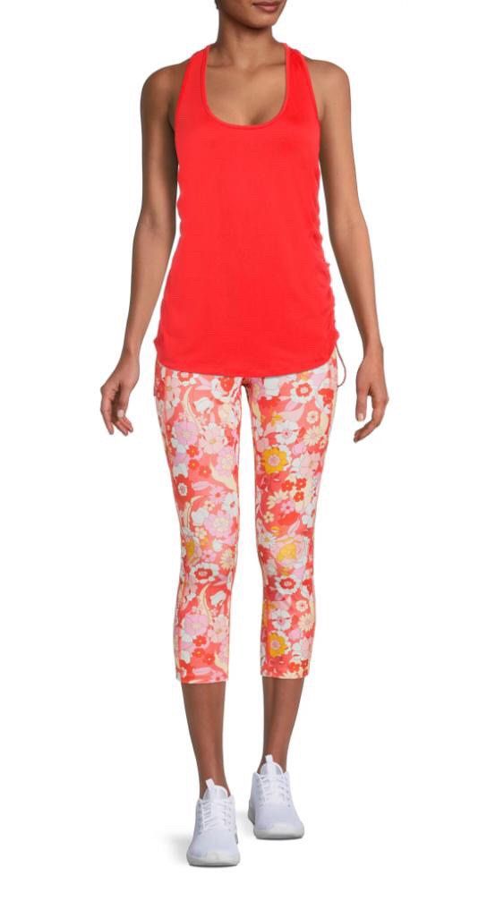 Avia Women's Print Active Leggings with Pockets. Floral Cut Print