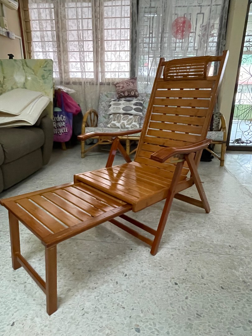 Bamboo recliner chair top