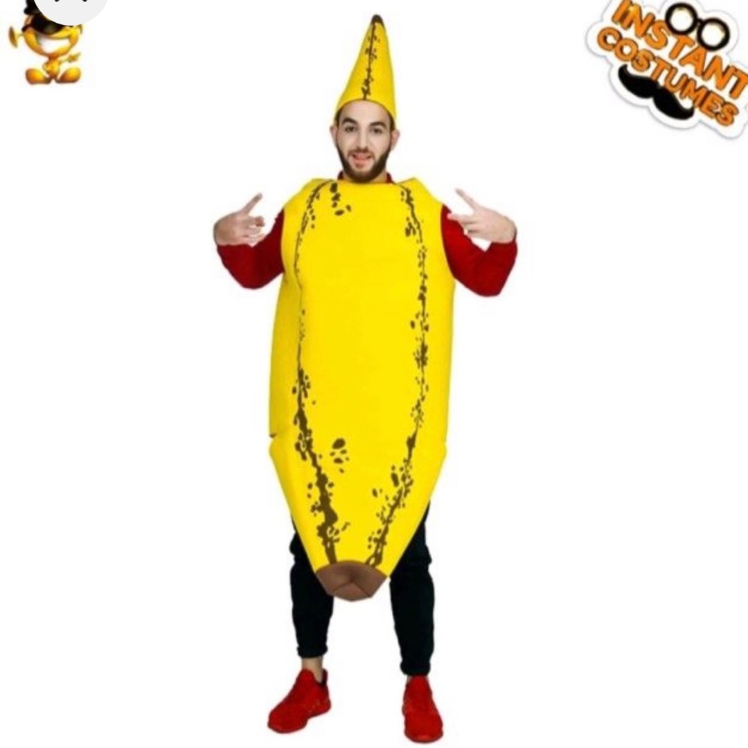 Banana Costume, Men's Fashion, Tops & Sets, Sets & Coordinates on Carousell