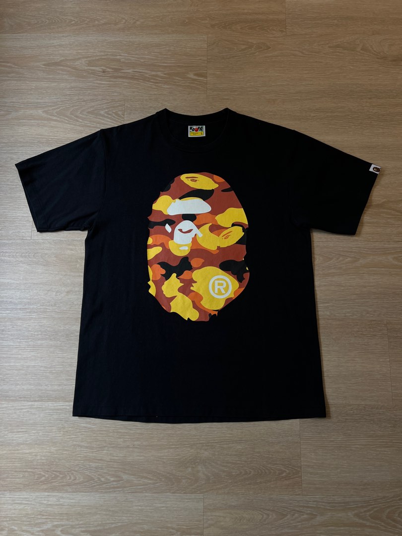 Orange bape shirt online