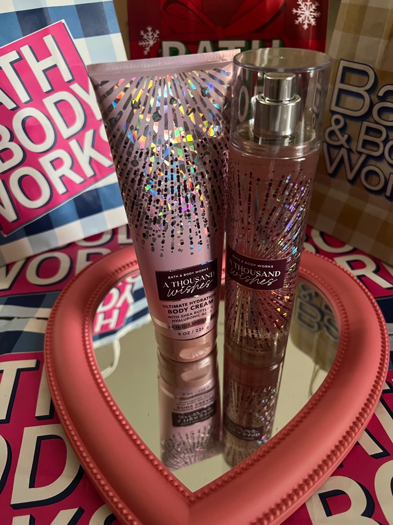 Bath & body works set ( A thousand wishes), Beauty & Personal Care ...