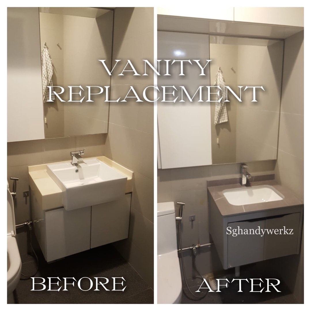 Bathroom vanity replacement, Home Services, Home Repairs, Plumbing