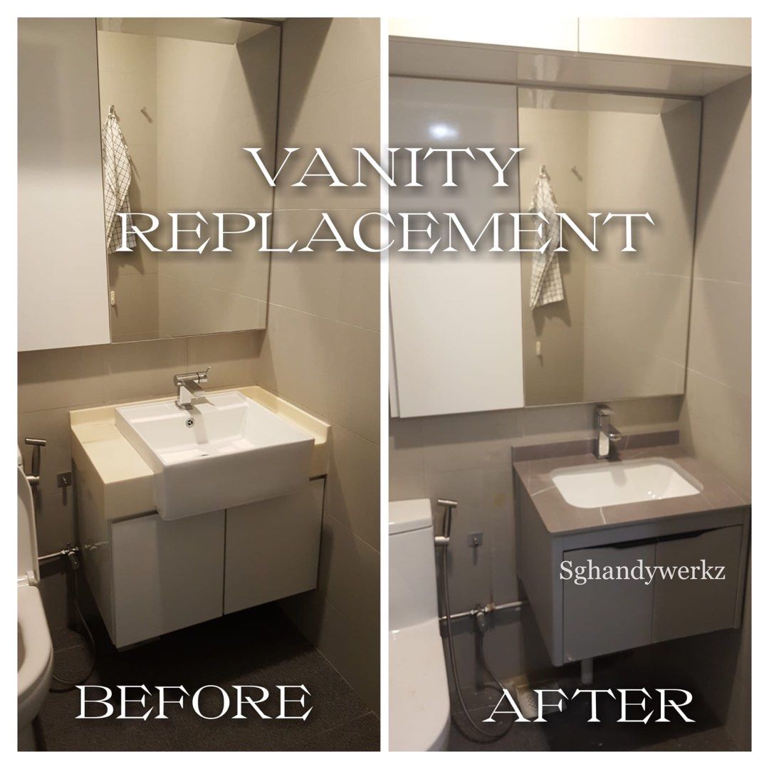 Bathroom vanity replacement, Home Services, Home Repairs, Plumbing