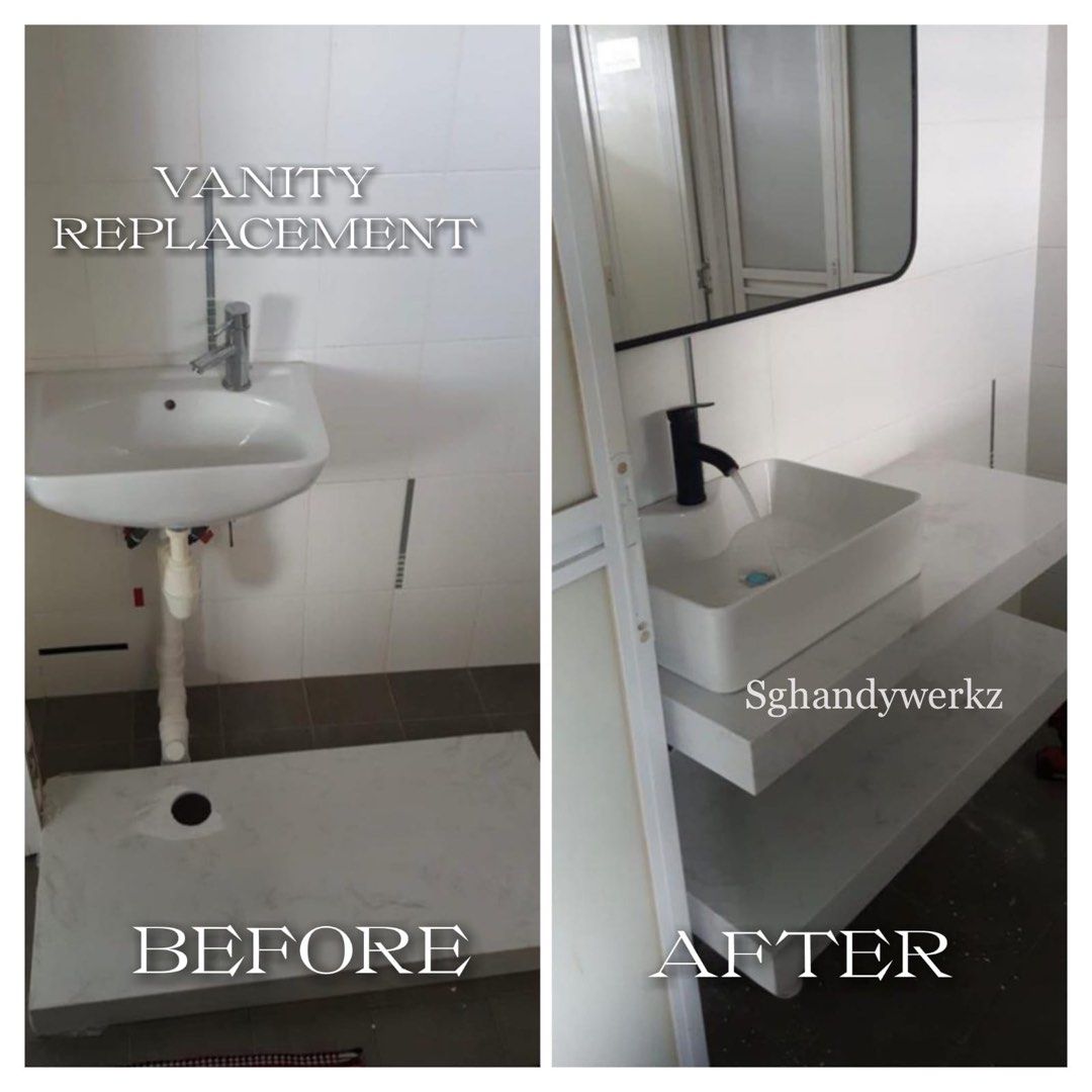 Bathroom vanity replacement, Home Services, Home Repairs, Plumbing