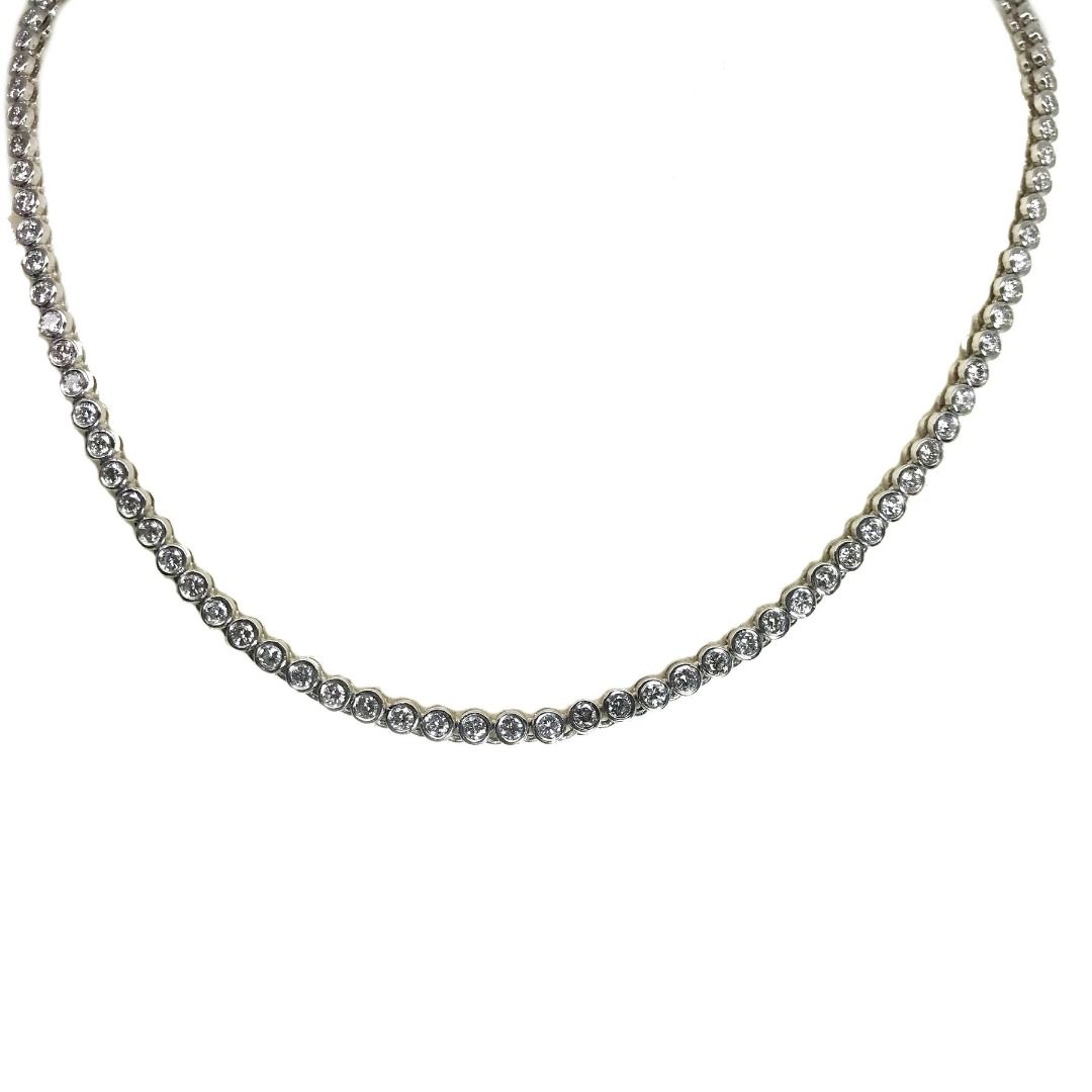 White gold choker style necklaces hotsell