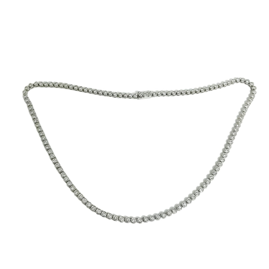 Beautiful 18k White Gold Choker Necklace Women s Fashion Jewelry