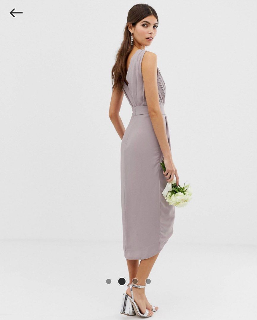 Asos grey bridesmaid dress 2025