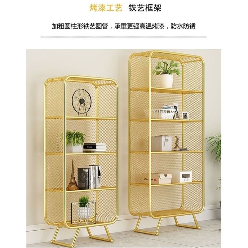Book Cabinet Iron Storage Bookshelf Multi-layer Floor-standing Bookcase ...