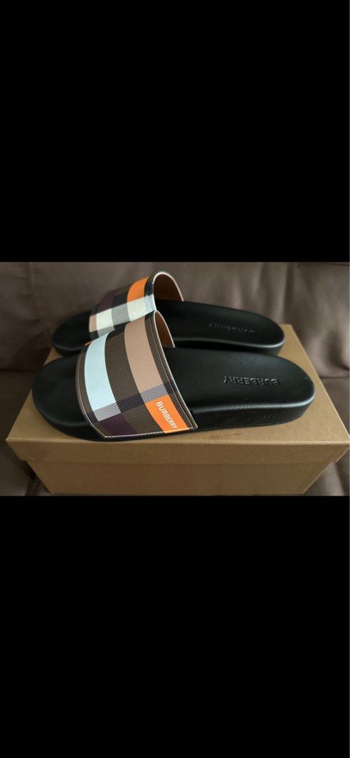 Burberry color block new arrivals slides