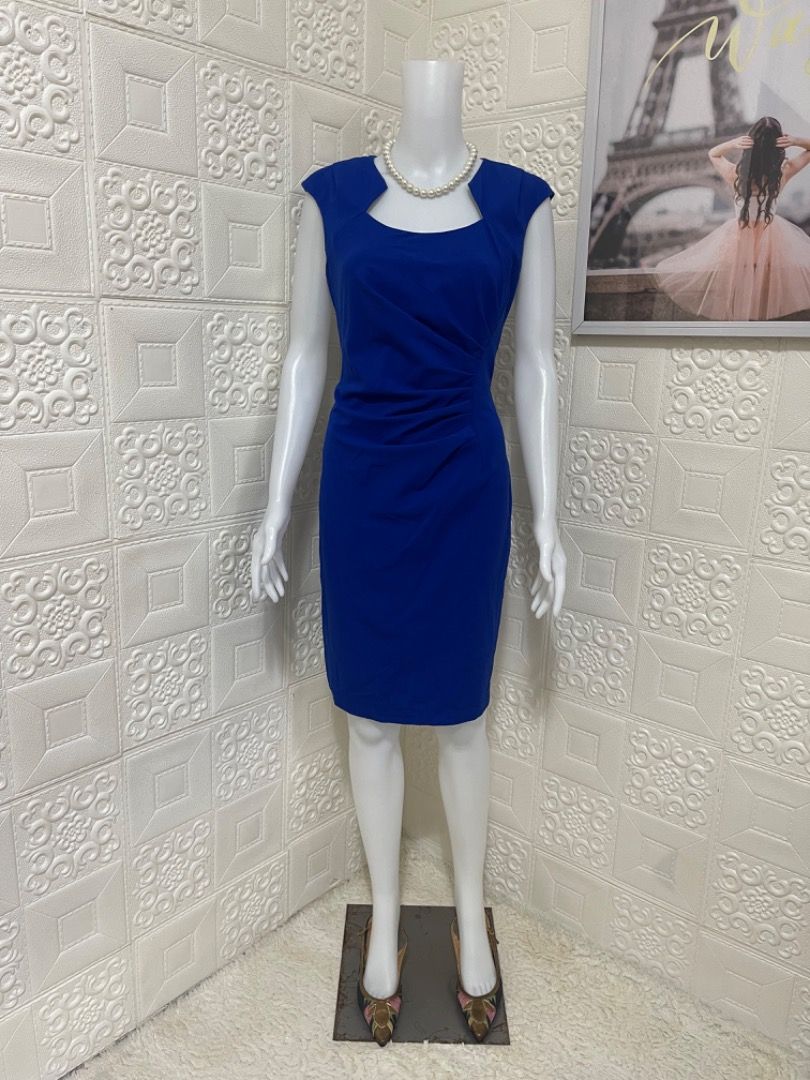 Calvin klein ruched dress clearance