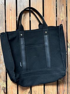 Camier Thickened Canvas Crossbody Tote Bag for Men & Women - BLACK