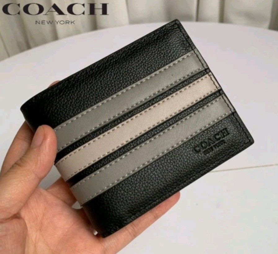 Coach varsity stripe wallet clearance