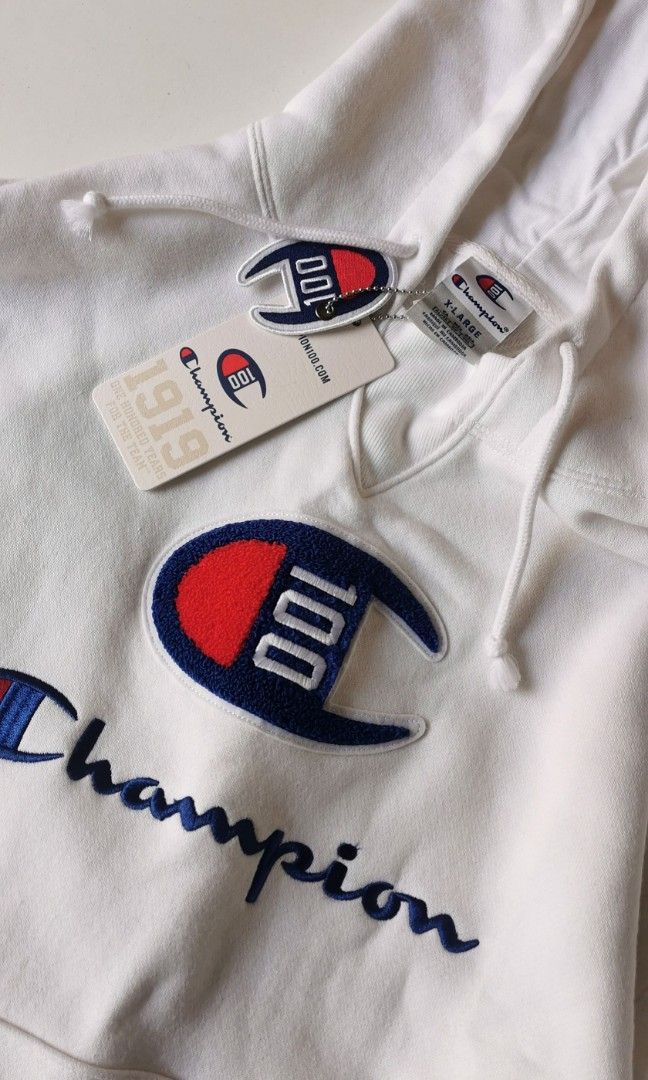 Champion Century Collection Hoodie white