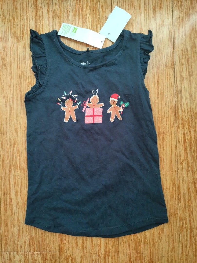 Christmas Gingerbread Sleeveless Top Babies Kids Babies Kids